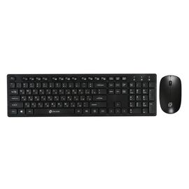  Клавиатура + мышь Oklick 240M клав:черный мышь:черный USB беспроводная slim Multimedia 